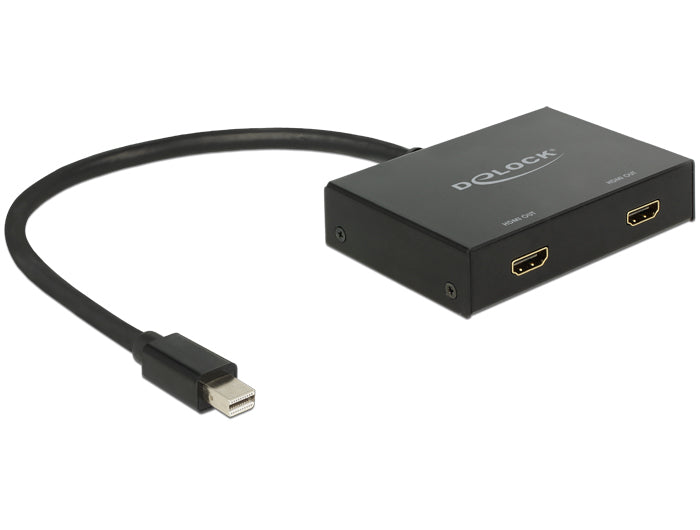 DeLOCK Mini-DisplayPort auf 1×2 HDMI-Splitter, 4K, HDMI Typ A, passiv