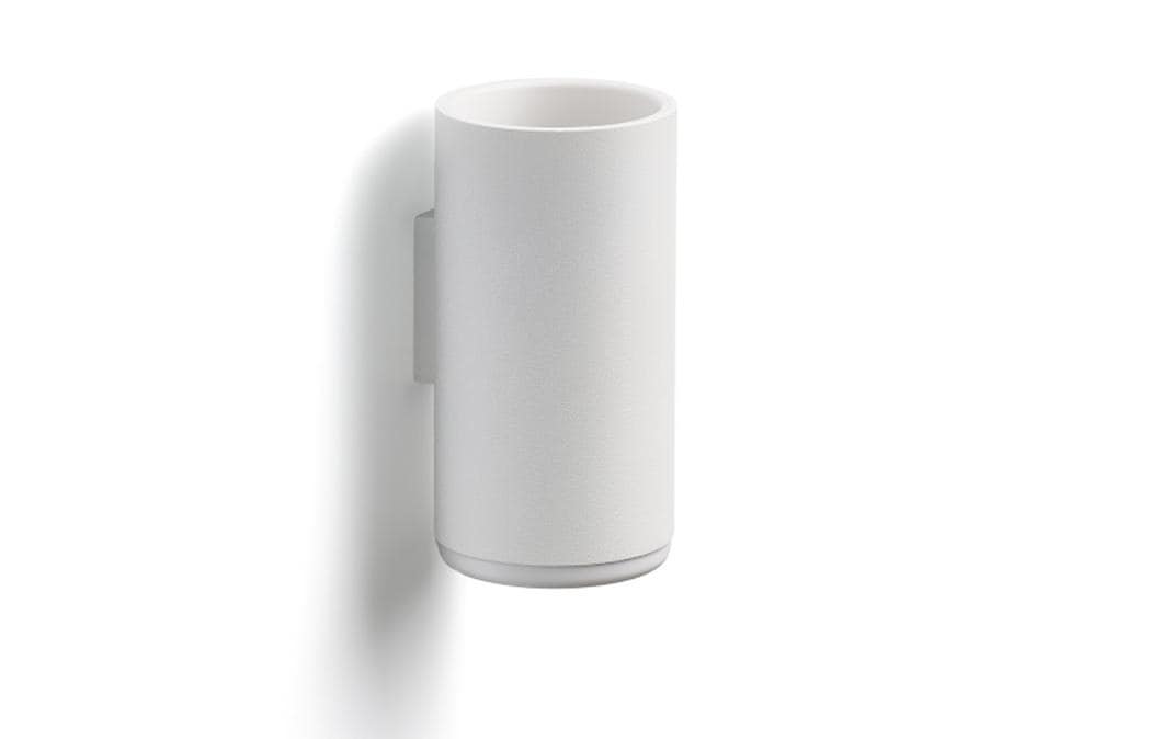 Zone Denmark Zahnbürstenhalter Rim – 7,5×7,5×13,6 cm, Kunststoff, Wandmontiert, Weiss