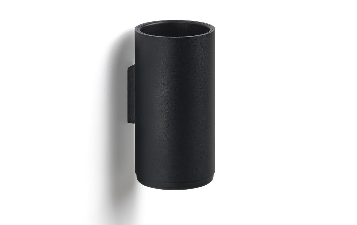 Zone Denmark Zahnbürstenhalter – Aluminium/Kunststoff, 7,5×7,5×13,6 cm, Schwarz