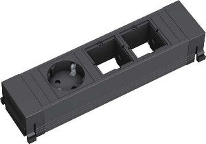 Bachmann POWER FRAME Steckdoseneinheit – 1×Schuko (Typ E/F), 0,2 m Kabel, GST18-Stecker, Kunststoffprofil, Einzeln