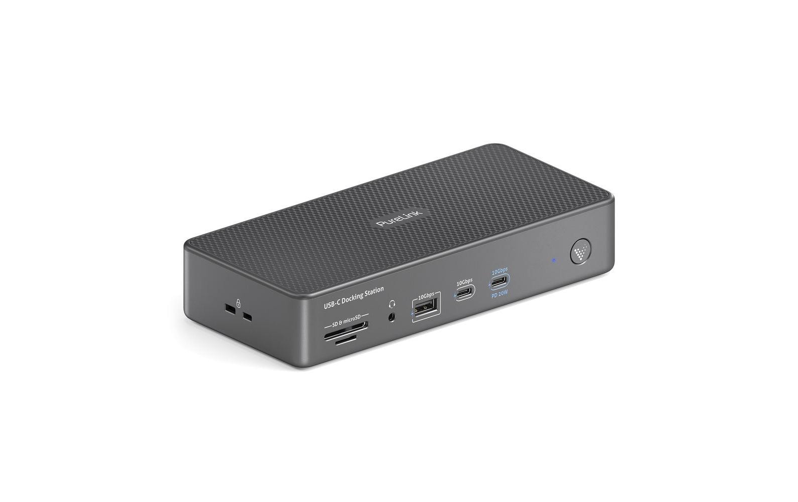 PureLink VL-D220 Dockingstation – USB-C, 2× DP, 2× HDMI, 3× USB-A, 2× USB-C, 100 W PD, Fast Ethernet