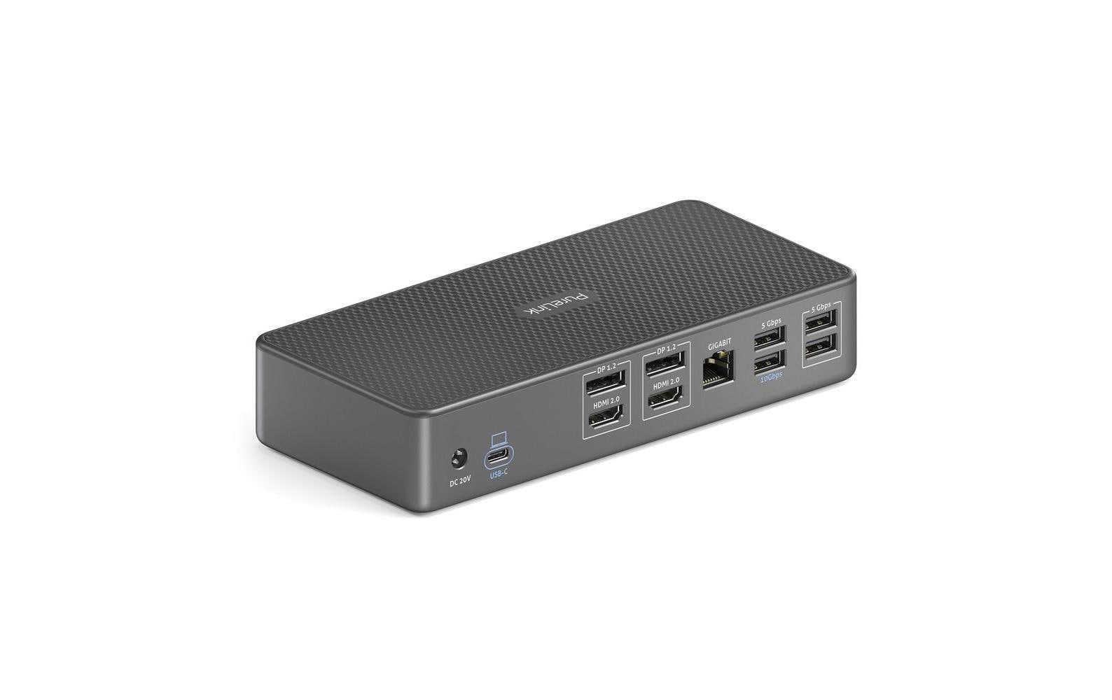 PureLink VL-D210DL Dockingstation – USB-C, 2× DP, 2× HDMI, 4× USB-A, 2× USB-C, 96 W PD, für Universalgeräte