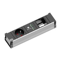 Bachmann CONI Steckdoseneinheit – 1×UTE (Typ E), 2×USB 15,5 W, Einbau, GST18 0,2 m