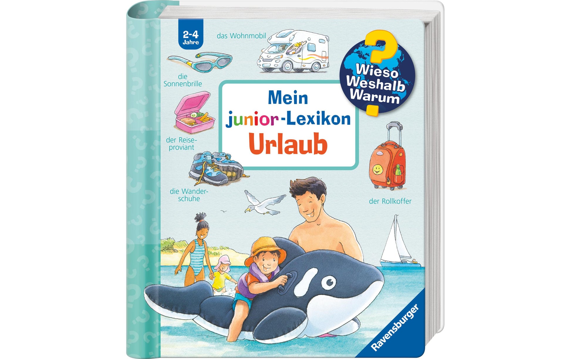 Ravensburger Buch – WWW: Mein Junior-Lexikon: Urlaub, Spiralbindung, 24 Seiten, Deutsch, 2–4 Jahre