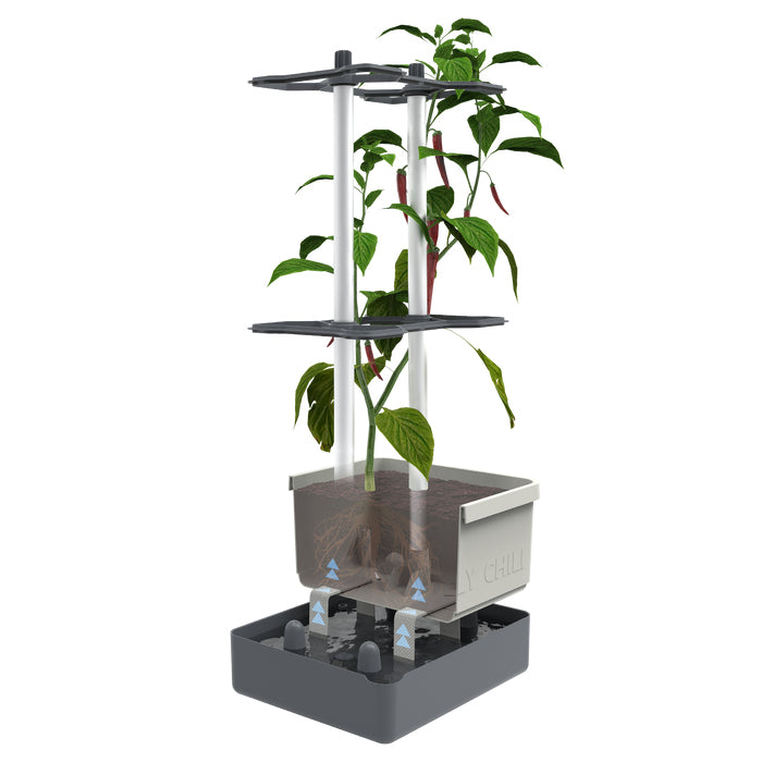 Gusta Garden Topfpflanzer – 20000 ml, automatische Bewässerung – Kunststoff, Dunkelblau