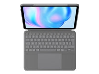 Logitech Combo Touch Tablet- & Notebook-Tasche – für iPad Air 13″, Grau