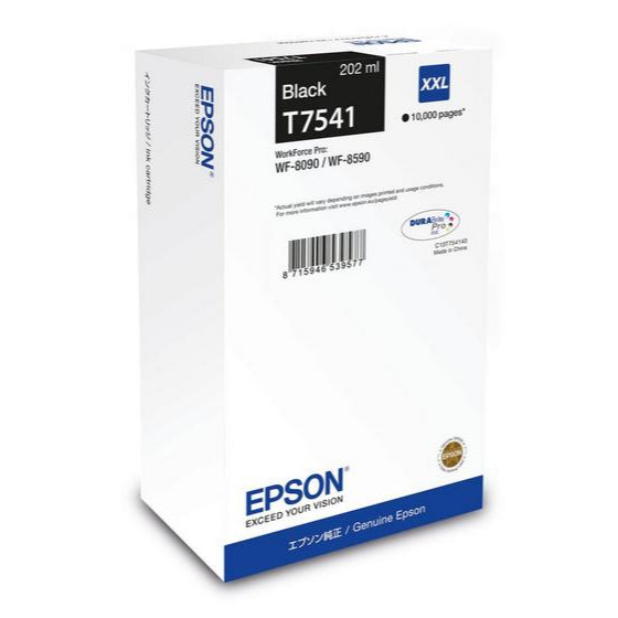 Epson C13T75414N Schwarz Tintenpatrone (Original) – 10'000 Seiten – für WF-8090/8590