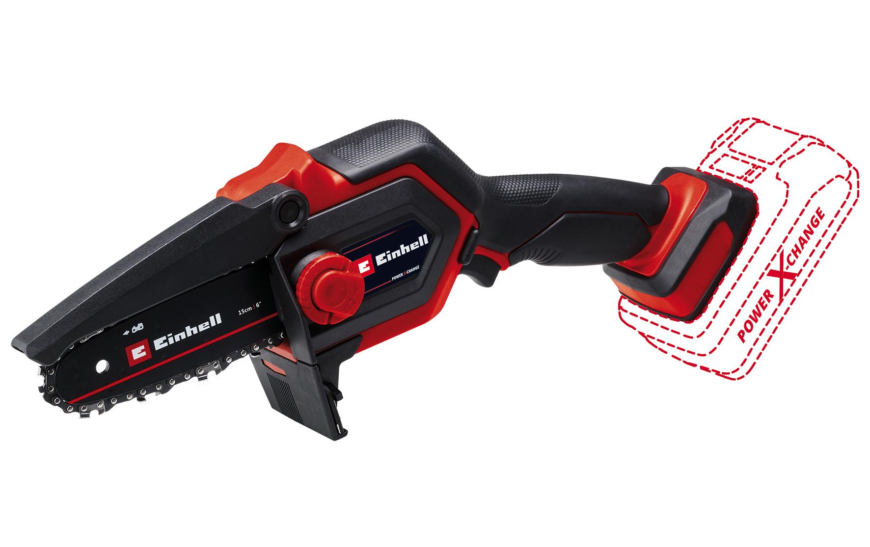 Einhell GE-PS 18/15 Li B Akku-Astkettensäge – Schwertlänge 158 mm, Schnittlänge 125 mm – Solo – Power X-Change