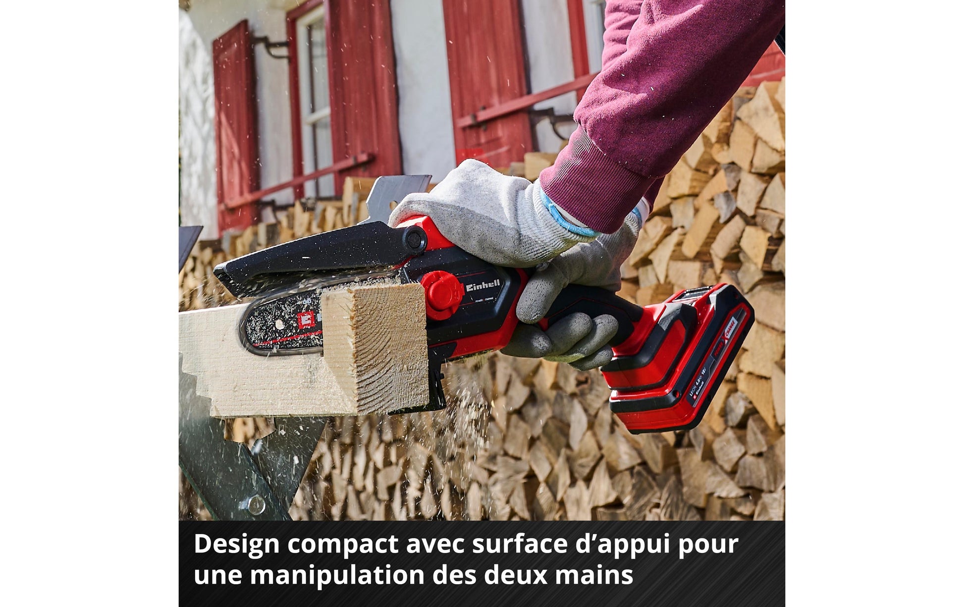 Einhell GE-PS 18/15 Li B Akku-Astkettensäge – Schwertlänge 158 mm, Schnittlänge 125 mm – Solo – Power X-Change