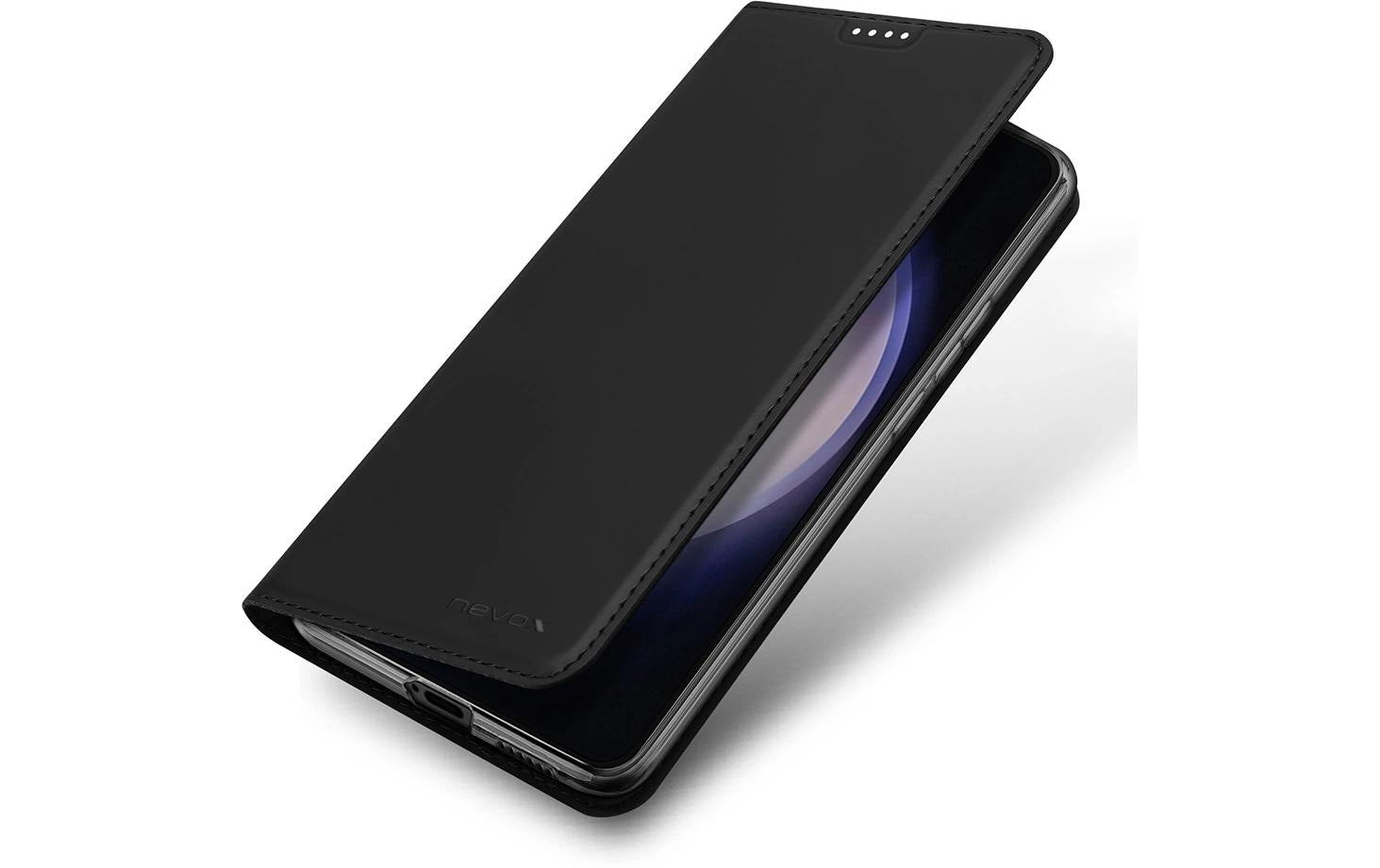 Nevox Vario Folio – für Samsung Galaxy S25, mit Ständer, mit Kartenfach, PU+TPU, Schwarz