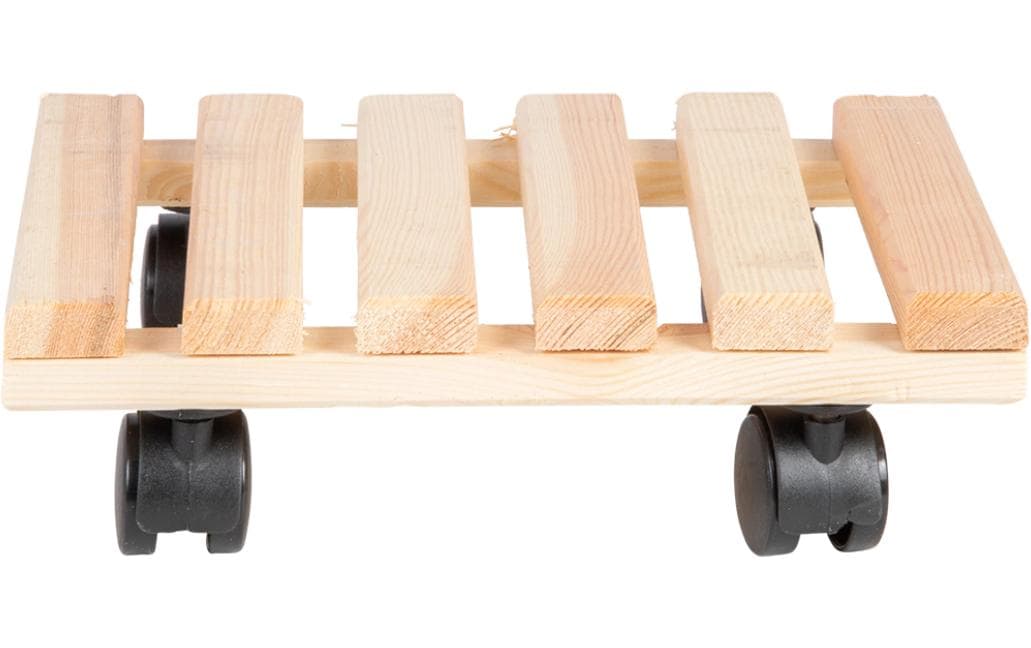 Esschert Design Pflanzenwagen – Holz/Polyamid/Polypropylen – Schwarz/Natur – 291 × 80 × 291 mm