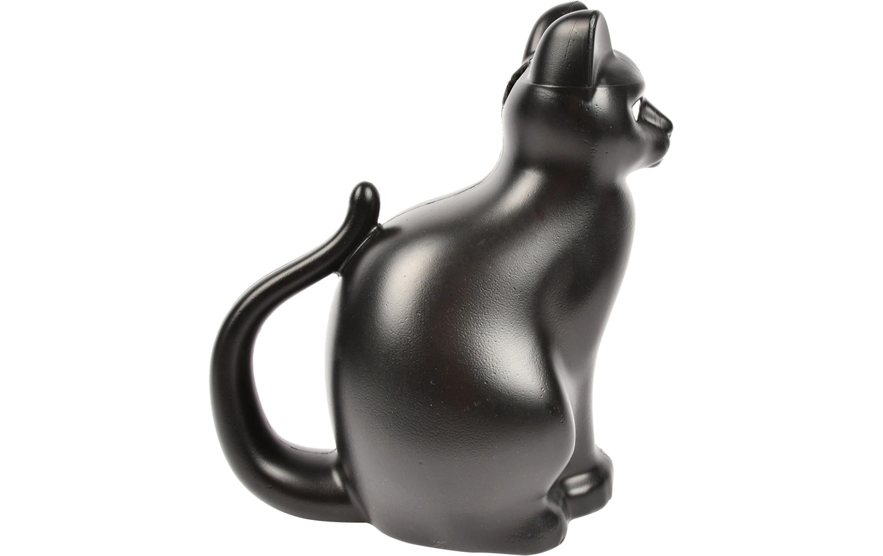 Esschert Design Giesskanne Katze – 3,1 l, Polyethylen, Schwarz, 17,0 × 25,9 × 29,2 cm