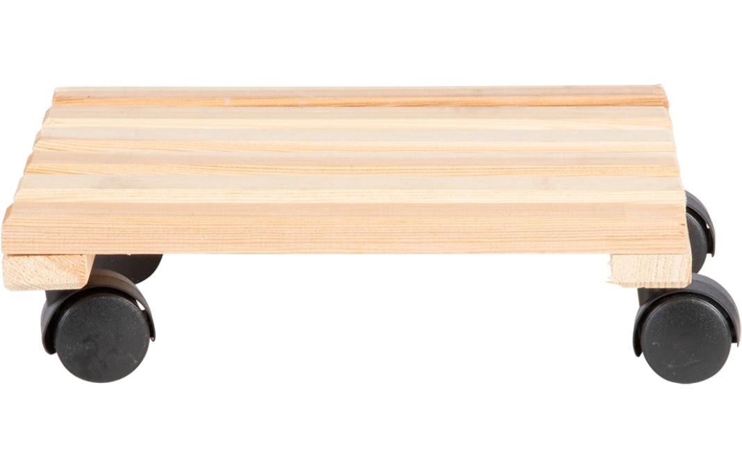 Esschert Design Pflanzenwagen – Holz/Polyamid/Polypropylen – Schwarz/Natur – 291 × 80 × 291 mm