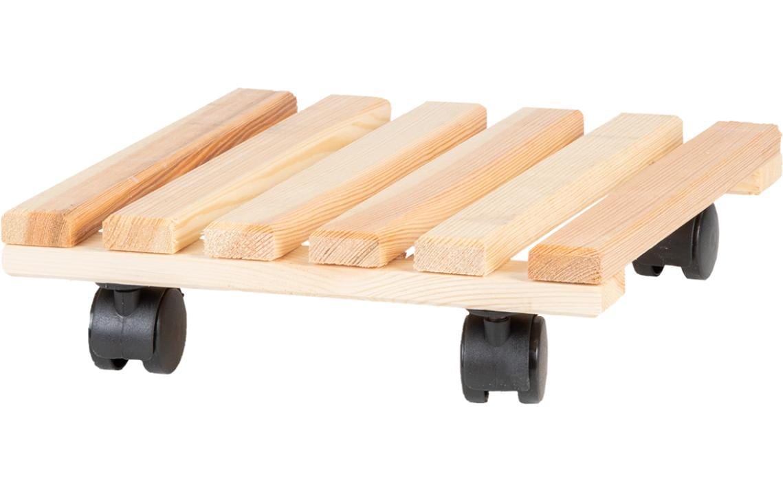 Esschert Design Pflanzenwagen – Holz/Polyamid/Polypropylen – Schwarz/Natur – 291 × 80 × 291 mm