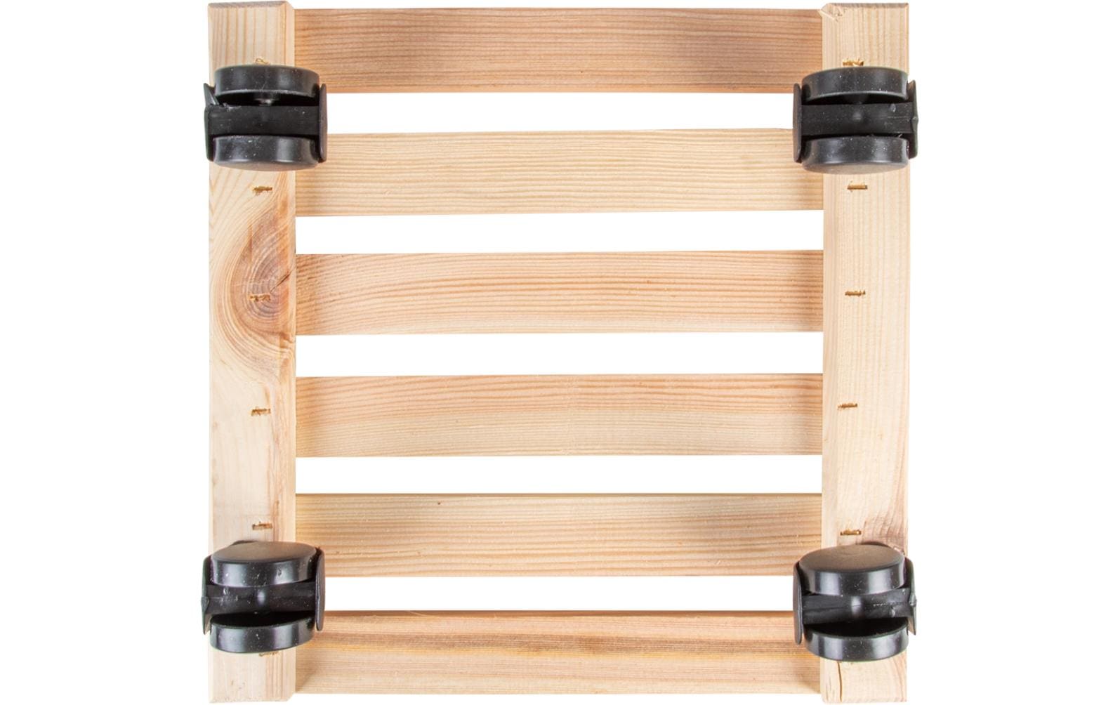 Esschert Design Pflanzenwagen – Holz/Polyamid/Polypropylen – Schwarz/Natur – 291 × 80 × 291 mm