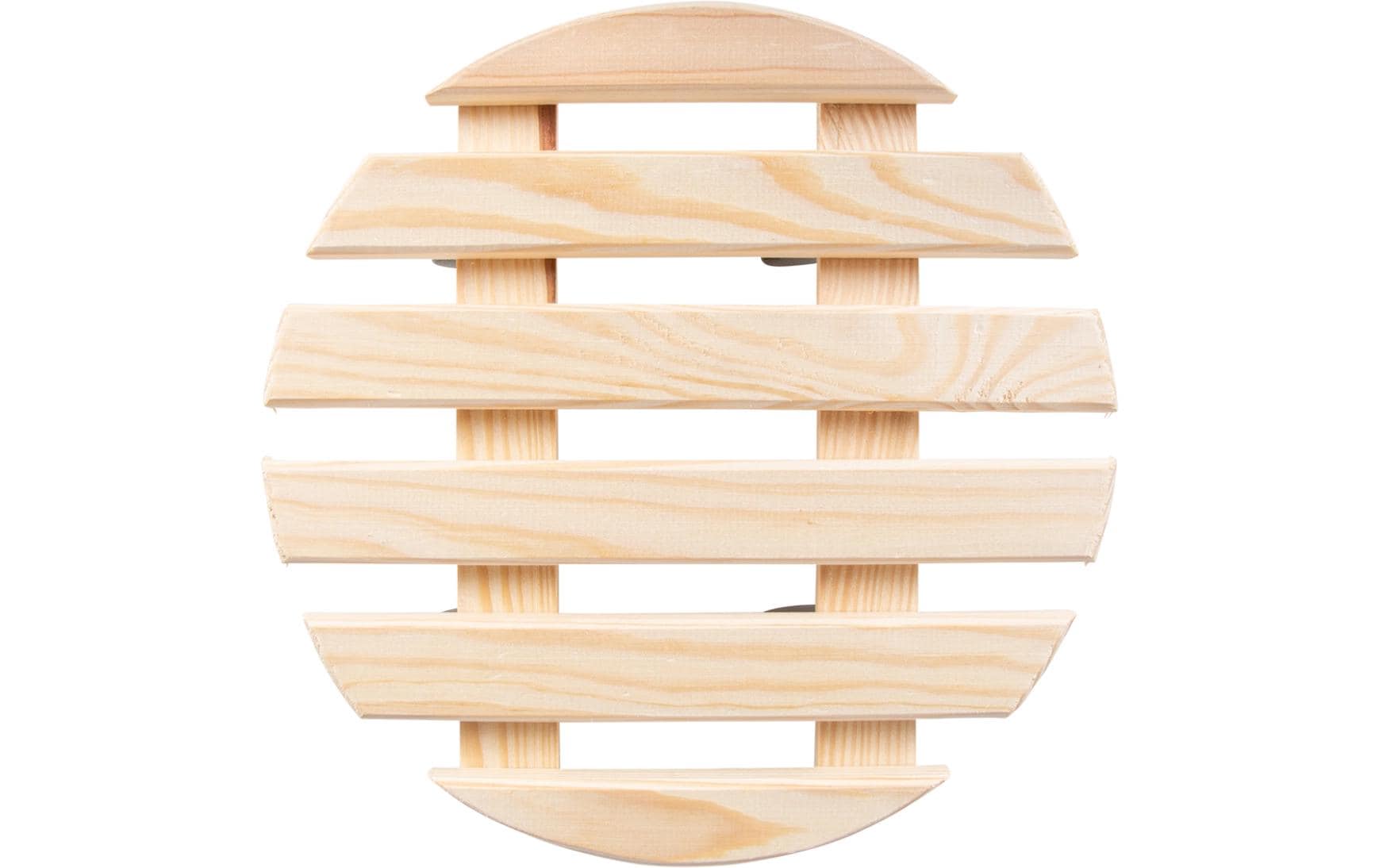 Esschert Design Blumenkübeluntersetzer – Kiefernholz/Polyamid/Polypropylen – Schwarz/Natur – 4 Rollen – Ø 287
