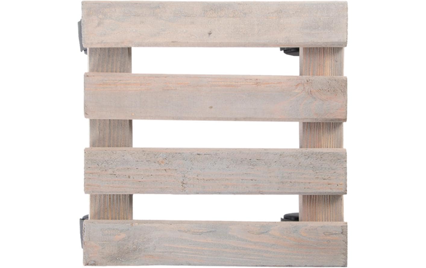 Esschert Design Pflanzentrolley – Kiefernholz/Polyamid – Hellgrau/Schwarz – 4 Rollen – 241 × 76 × 241 mm