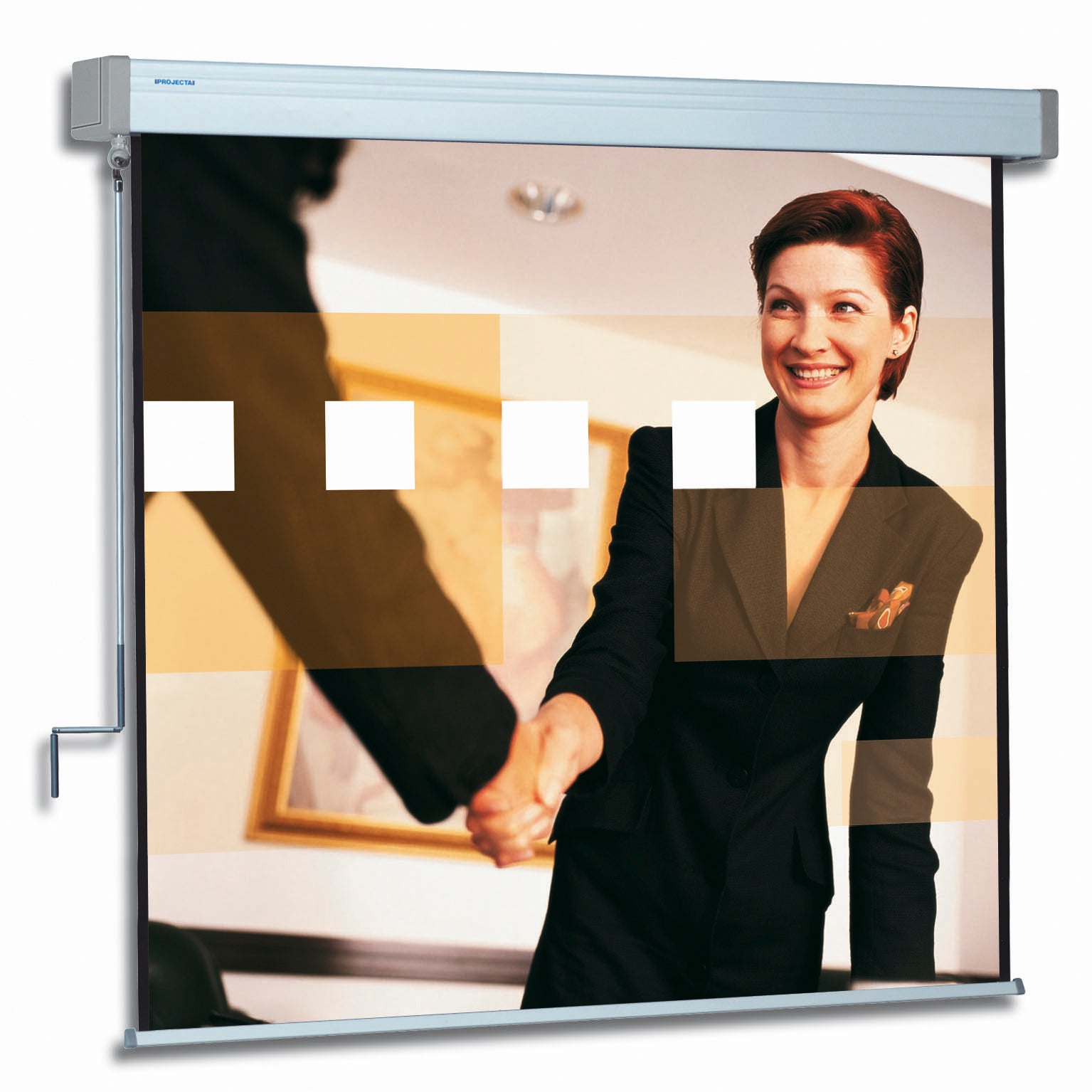 Da-Lite Hapro Manual Classic – Manuelle Leinwand, 1:1, 151 × 151 cm (84,1")