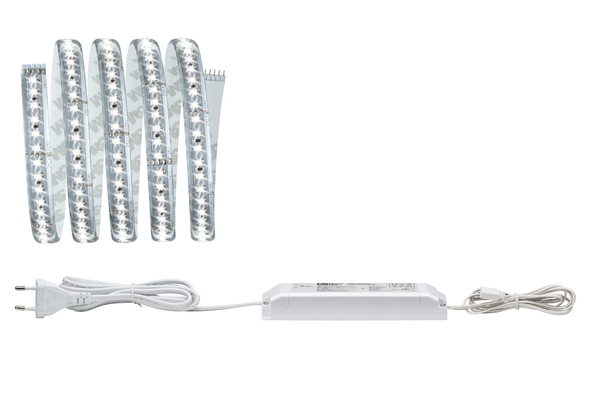 Paulmann LED-Strip MaxLED 1000 – Starter-Set, 1,5 m, 1650 lm, 17 W, 6500 K, dimmbar, weiss, inkl. Netzteil