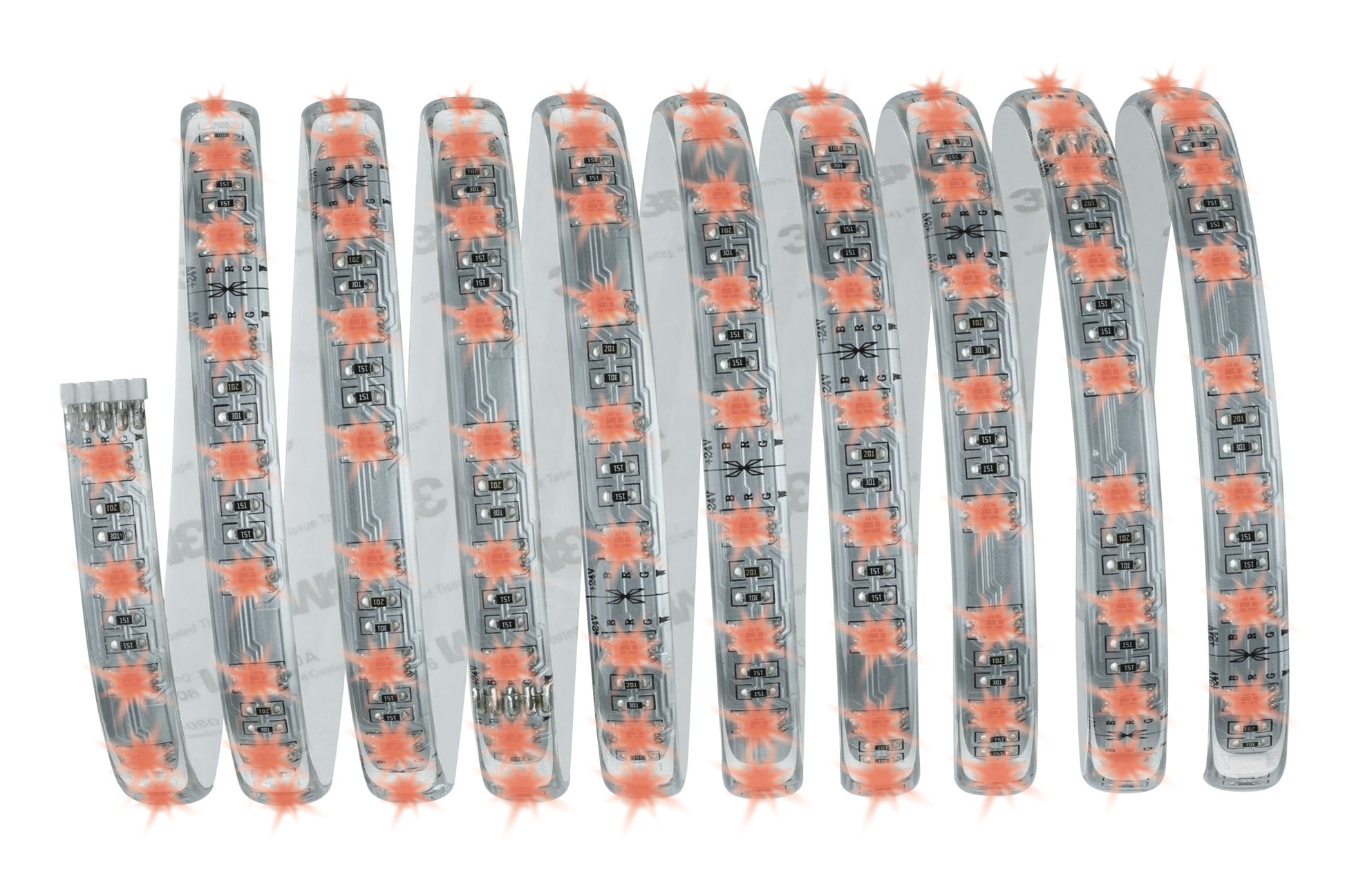 Paulmann LED-Strip MaxLED – Set, 3 m, 1260 lm, 36 W, RGBW, 2700 K, dimmbar, weiss, Netzteil, Fernbedienung