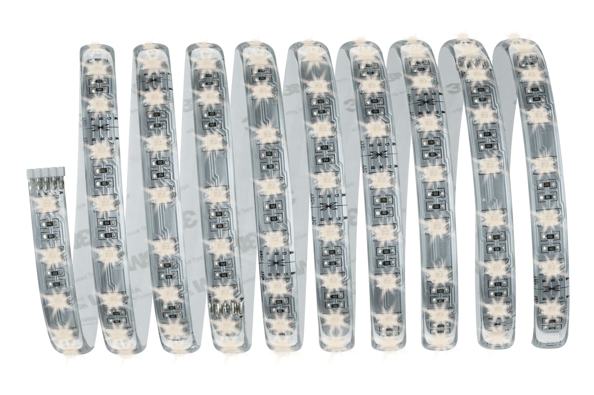 Paulmann LED-Strip MaxLED – Set, 3 m, 1260 lm, 36 W, RGBW, 2700 K, dimmbar, weiss, Netzteil, Fernbedienung