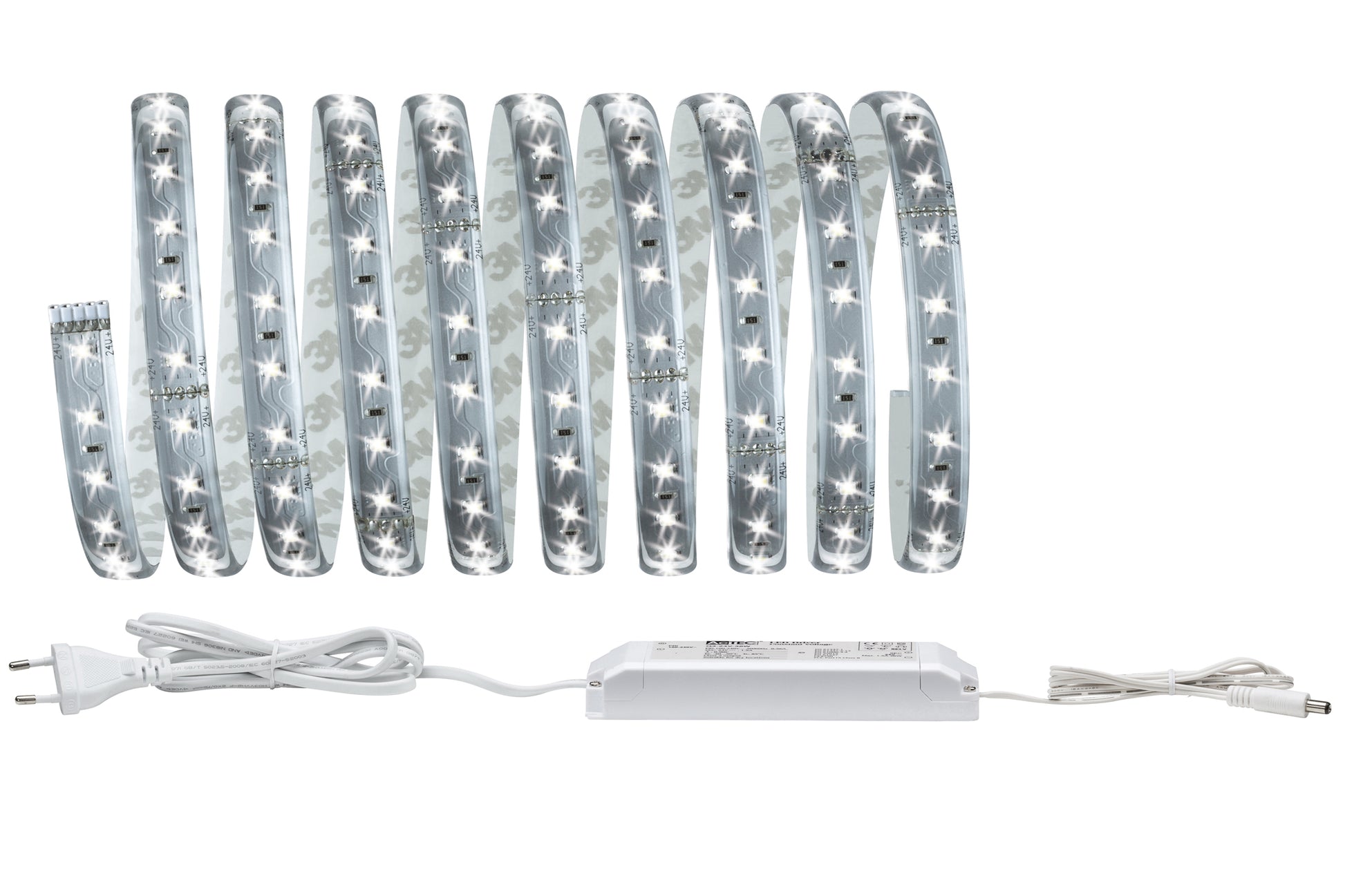 Paulmann LED-Strip MaxLED 500 – Start, 3 m, 1650 lm, 17 W, 6500 K, dimmbar, inkl. Netzteil, weiss