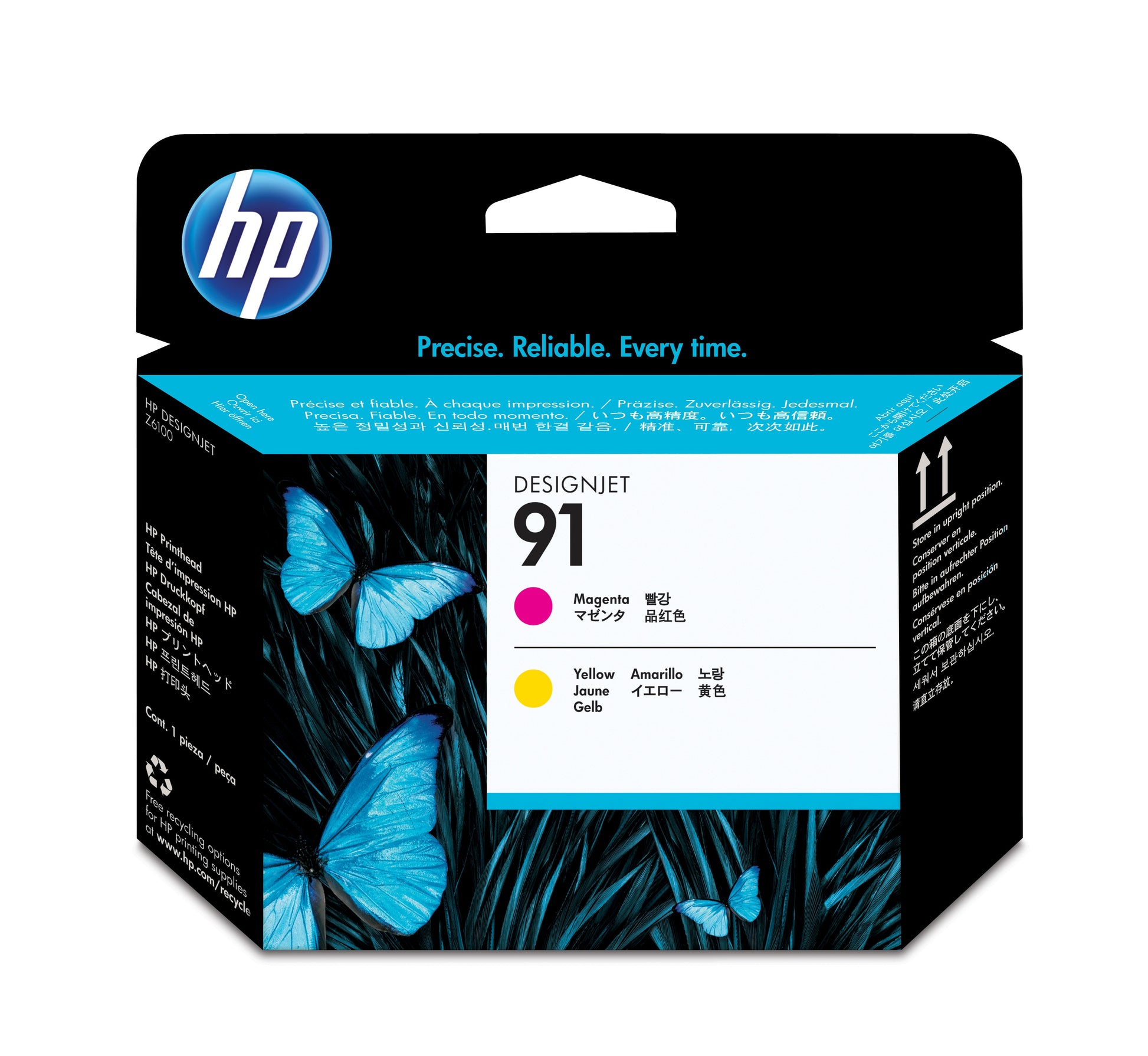 HP Value Pack Druckkopf + Tinte Nr. 91 – Magenta/Gelb, 775 ml