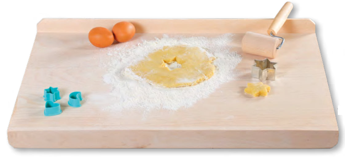 Kesper Schneidebrett 58 × 38 × 0,8 cm, Holz/MDF, mit Anschlag, natur