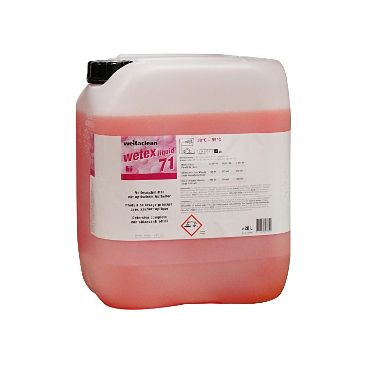 Weitaclean Wetex – Flüssigwaschmittel für Baumwolle & Kunstfasern Liquid 71 – 20 l – nur für gewerblichen Gebrauch