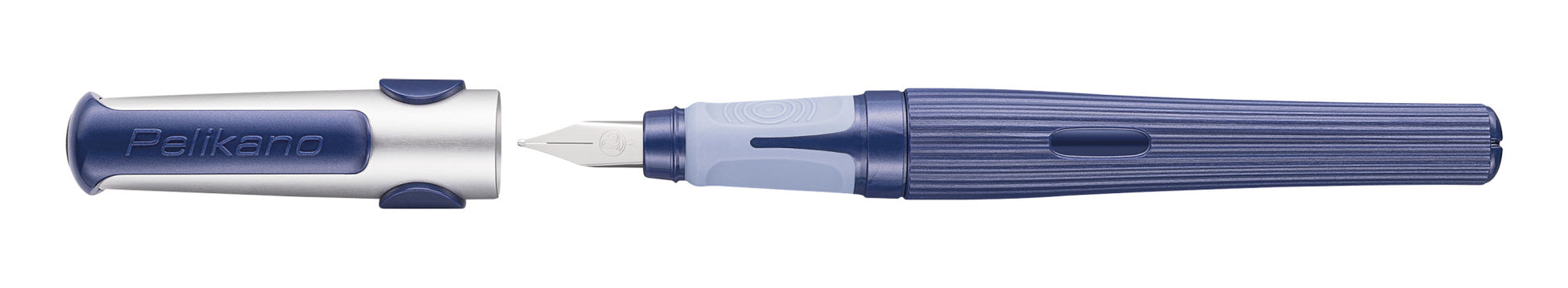 Pelikano Structure – Füllfederhalter – M, für Rechtshänder – Blau – Edelstahl