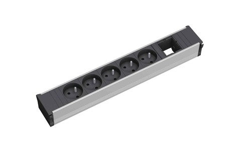 Bachmann CONI – Einbau-Anschlussfeld CONI, 5× Typ E, mit 1× Custom Modul (leer), 0,1 m, Stecker Wieland GST18