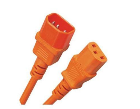 Diggelmann Netzkabel, IEC C13 auf IEC C14, 230 V, 5 m, Orange