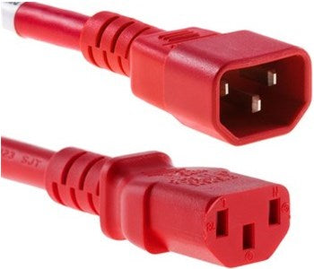 Diggelmann Netzkabel, IEC C13 auf IEC C14, 230 V, 5 m, Rot