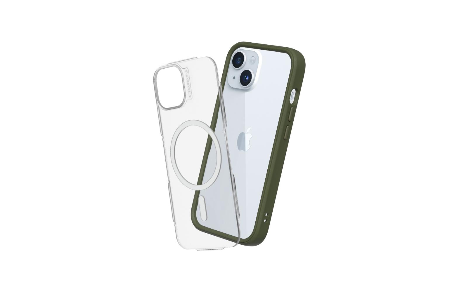 RhinoShield Backcover Mod NX – für Apple iPhone 15 Plus – Camo Grün – MagSafe-kompatibel