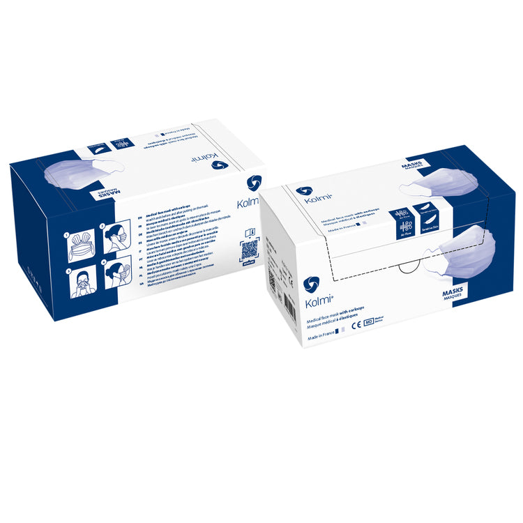 Kolmi – Medizinische Maske Op-Air Typ IIR – blau – 50 Stk. – EN 14683