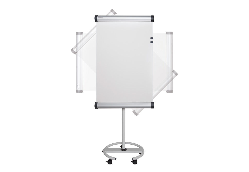 MAUL Flipchart solid flip2use – 66 × 97 cm, weiss, Metall