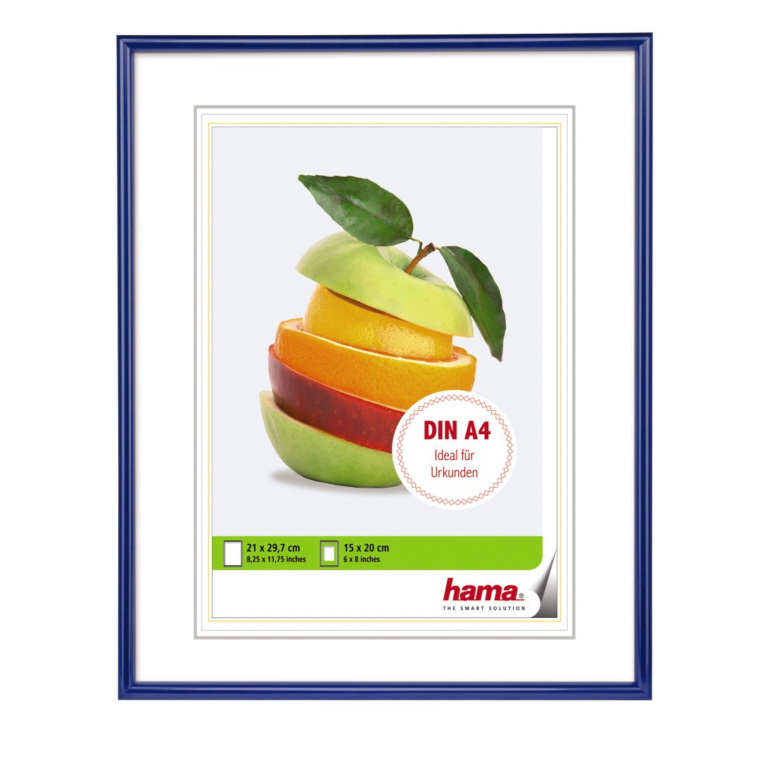 Hama Bilderrahmen – für 15 × 20 cm – Kunststoff & Plexiglas, Blau