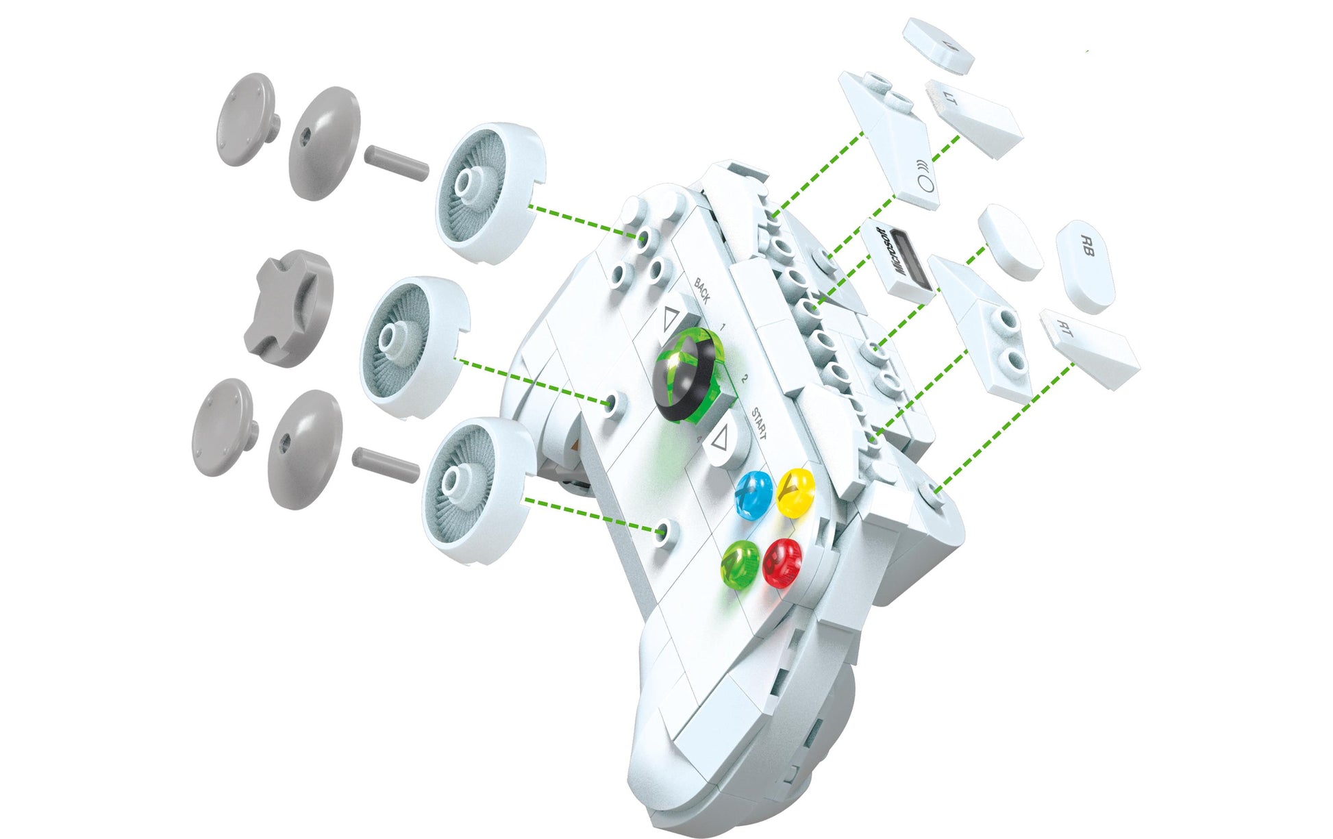 MEGA 3D Puzzle XBOX 360 Konsole – 1342 Teile – Kunststoff