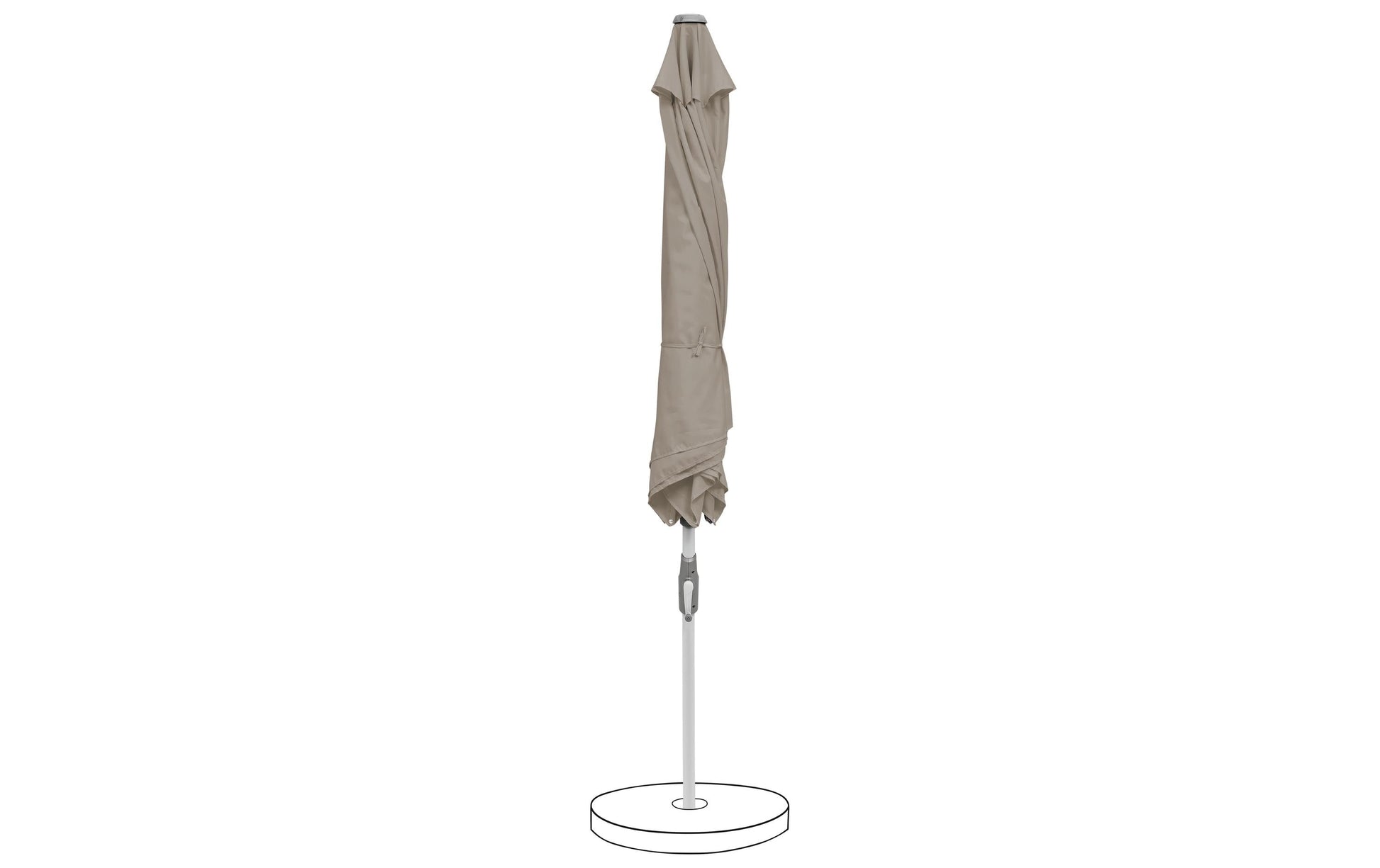 Suncomfort by Glatz Balkonschirm Slide – Ø 250 cm – Grau – Neigungsverstellung, Aluminium