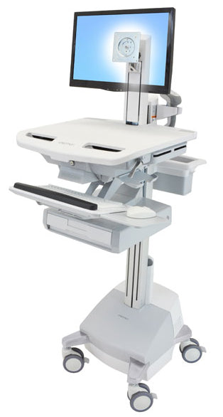 Ergotron StyleView SV44-1311-C – Computerwagen mit LCD-Pivot, 1 Schublade, mit SLA-Akku, Grau/Weiss