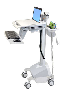Ergotron StyleView SV42-6102-C – Laptop-Computerwagen mit LiFe-Akku, bis 17,3", Grau/Weiss, CH-Stecker