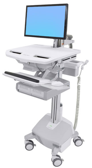 Ergotron STYLEVIEW SV44-12A2-C – Multimedia-Wagen, VESA 75×75/100×100 mm, höhenverstellbar, grau, weiss