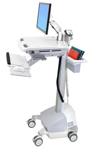 Ergotron StyleView SV42-6201-C – Computerwagen mit LCD-Arm, mit SLA-Akku, bis 22,0", VESA 75×75/100×100, Grau