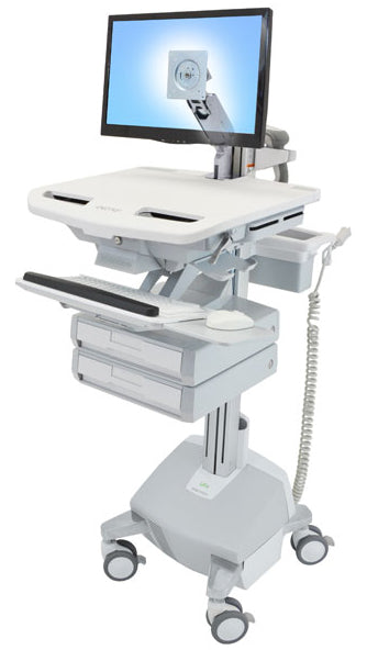 Ergotron SV44-1222-C – Multimedia-Wagen, Aluminium, Grau, Weiss, Höhenverstellbar, 620 × 870 × 1420 mm