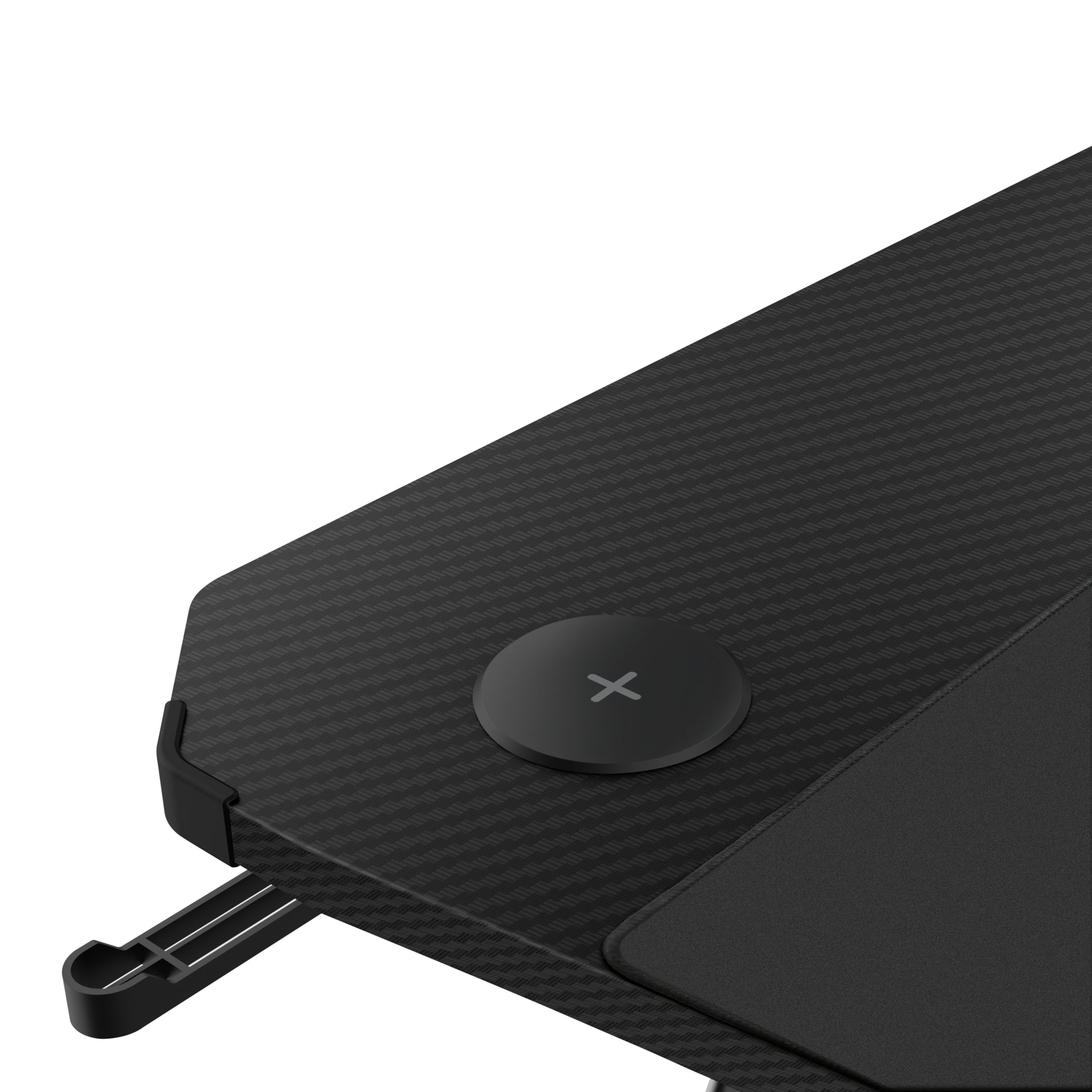 Trust GXT710 Luminus Pro – Rollbarer Computertisch, 1'200×600×740 mm, bis 150 kg, RGB-LED-Beleuchtung, Schwarz