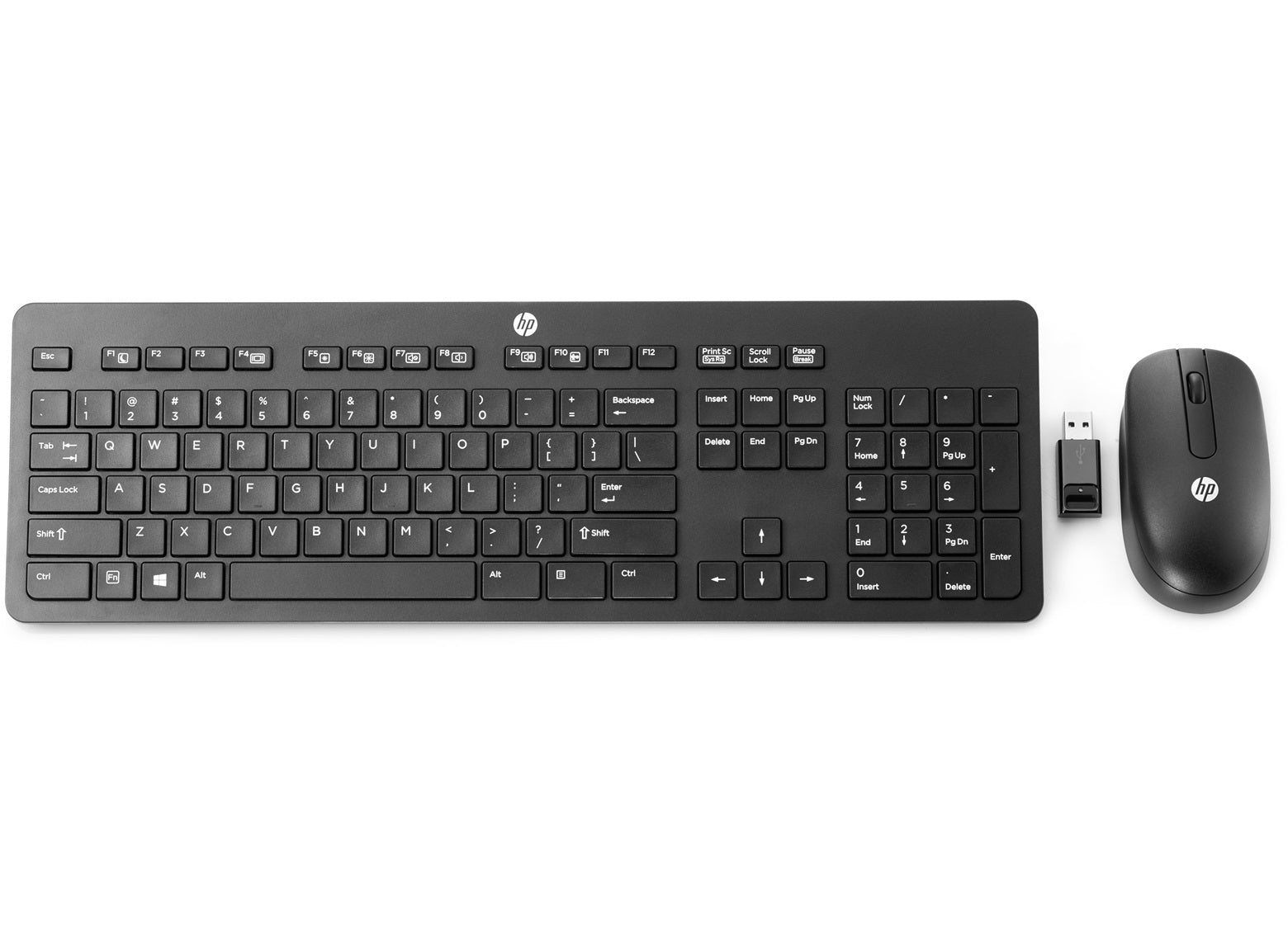 HP Tastatur-Maus-Set – Mechanisch – 2,4 GHz (USB-A Empfänger) – Schwarz