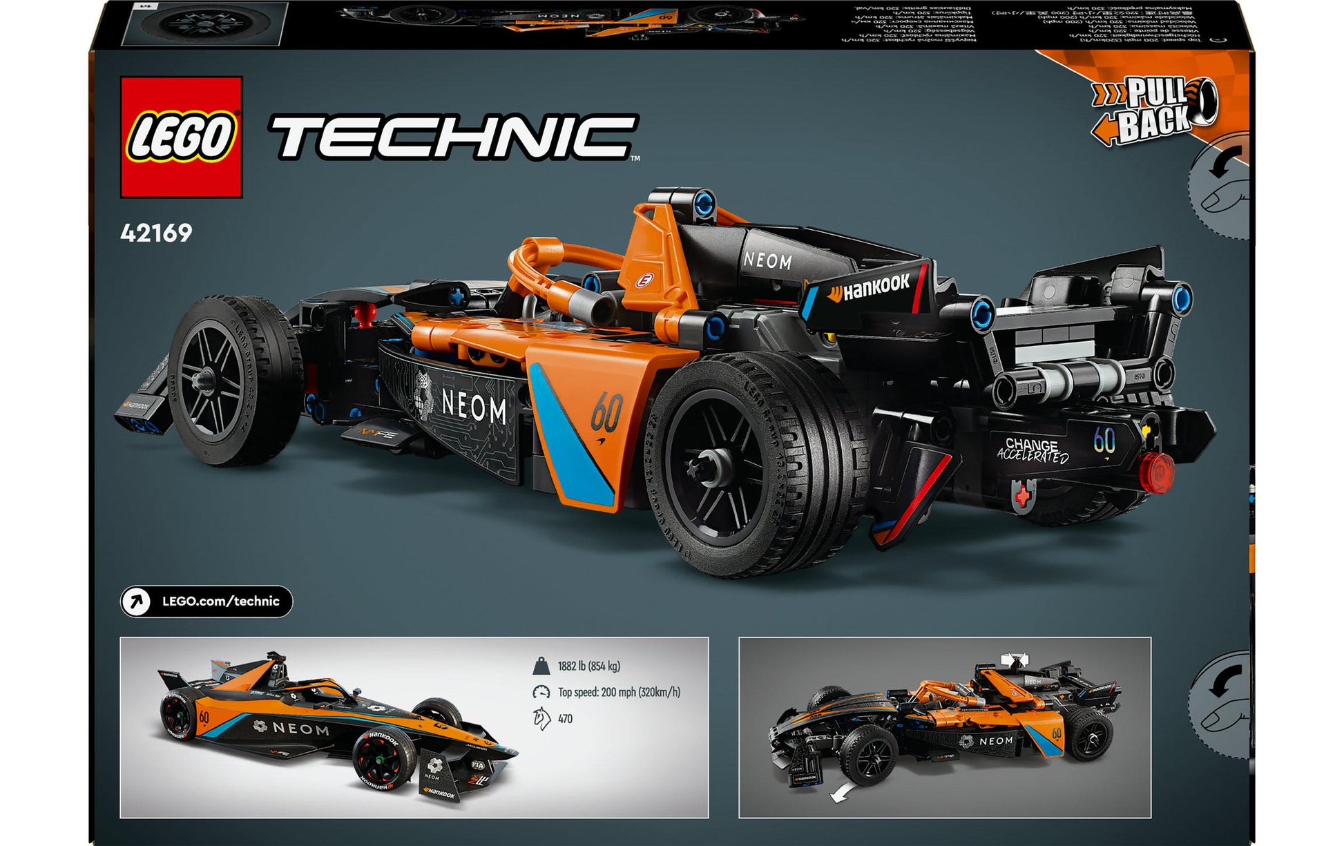 LEGO Technic NEOM McLaren Formel E Rennwagen – 452-teilig – 12 × 6 × 31 cm – ab 9 J.