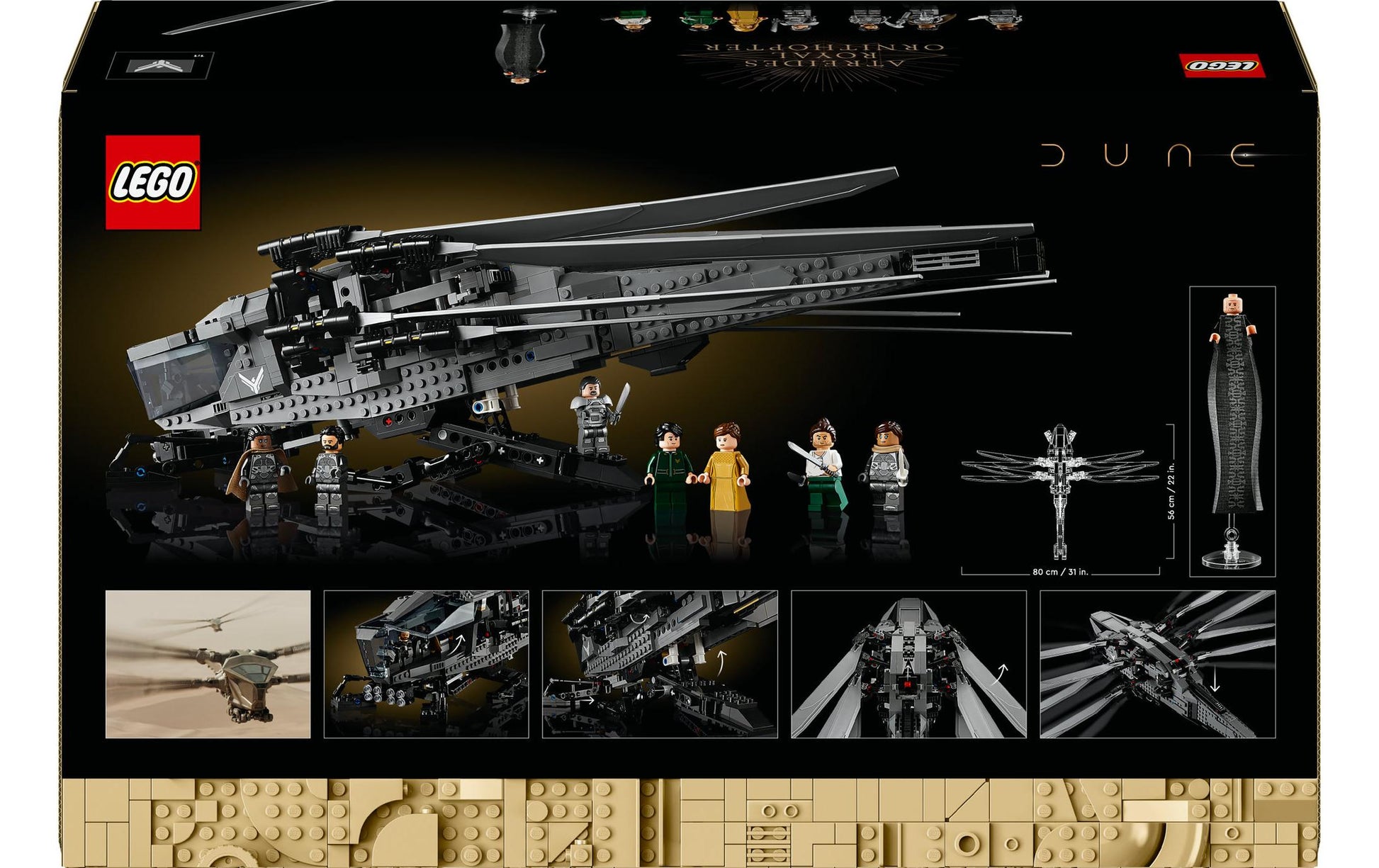 LEGO Dune Atreides Royal Ornithopter Bausatz – Icons – 1369-teilig – 79 × 23 × 57 cm – ab 18 J.