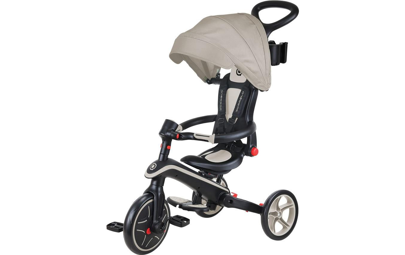 Globber Trike Explorer 4-in-1 Aufsitzlaufrad – faltbar, Pedal-Freilauf, Sonnendach – ab 10 Monaten – Plastik