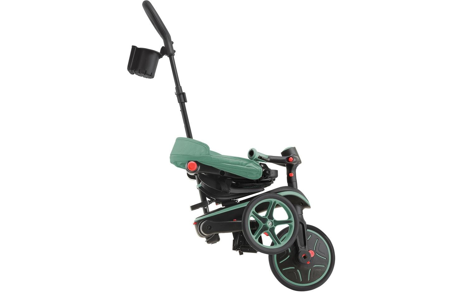 Globber Trike Explorer 4-in-1 Aufsitzlaufrad – Push & Pedal, verstellbarer Sitz, faltbar – 15 kg – Olivgrün